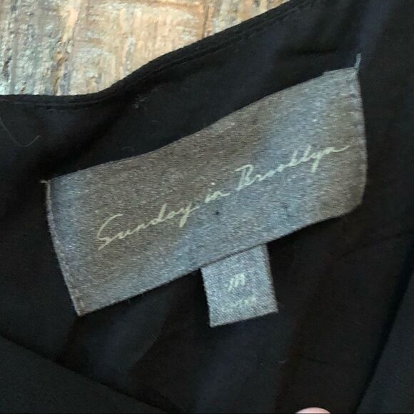 Sunday in Brooklyn Sz S Black Lace Sleeveless Gold Back Zipper LBD Summer Dress - Picture 9 of 9
